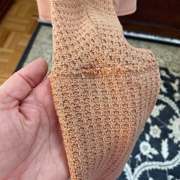 Free People Pink Waffle Knit Blouse - Picture 8 of 15